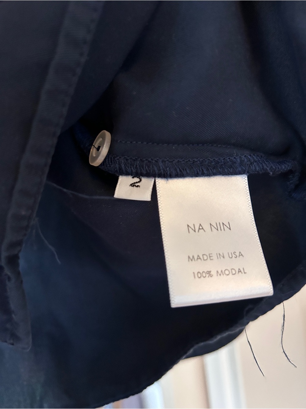Na Nin Navy Nora button up EUC - 2 - Picture 5 of 6